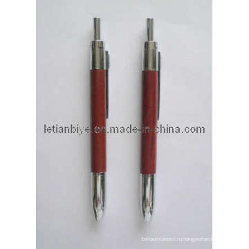 Многофункциональный деревянный шариковая ручка, карандаш, перо (LT-C200)